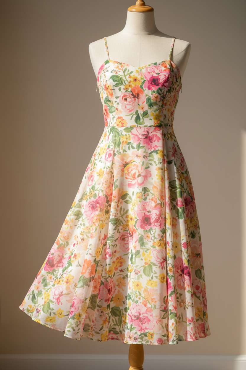 Embrace the warmth of summer with our stunning Floral Summer Dress. This breezy, feminine piece features a beautiful botanical print that captures the essence of the season.

Lightweight, breathable fabric perfect for hot days
Vibrant floral print in multiple color options
Flattering A-line silhouette
Adjustable shoulder straps for perfect fit
Side pockets for convenience
Midi length - hits just below the knee

Perfect for garden parties, beach outings, or casual weekend brunches. Pair with sandals for a re