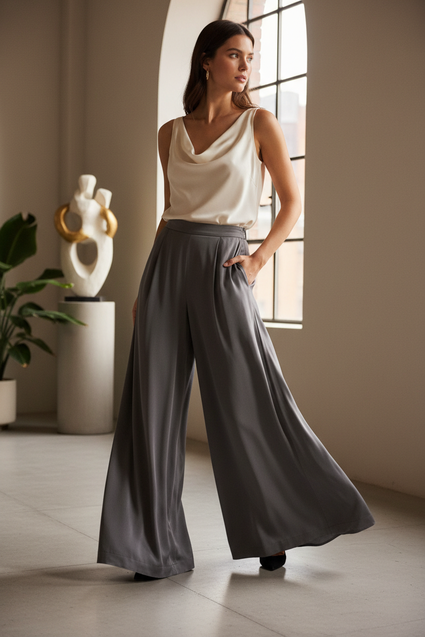 High-Waisted Palazzo Pants